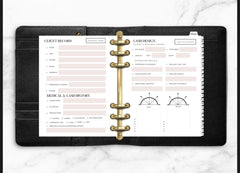 Digital Lash Client Record Book